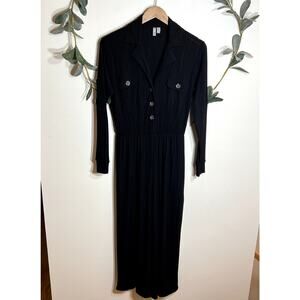 ASOS Black Long Sleeve Jumpsuit